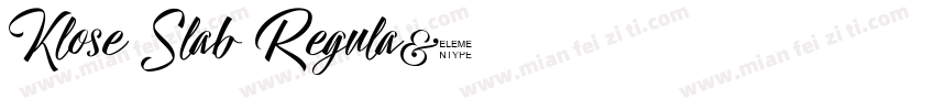 Klose Slab Regula字体转换